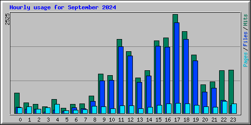Hourly usage for September 2024