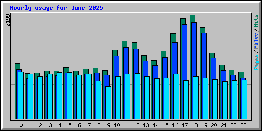 Hourly usage for June 2025