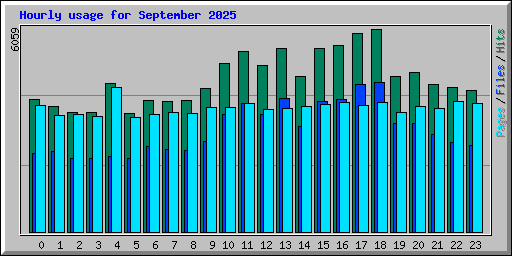 Hourly usage for September 2025