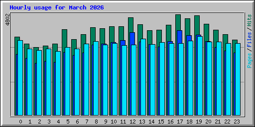 Hourly usage for March 2026