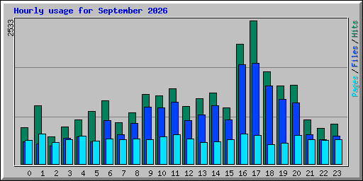 Hourly usage for September 2026