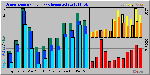 Usage summary for www.hoamatplatzl.tirol